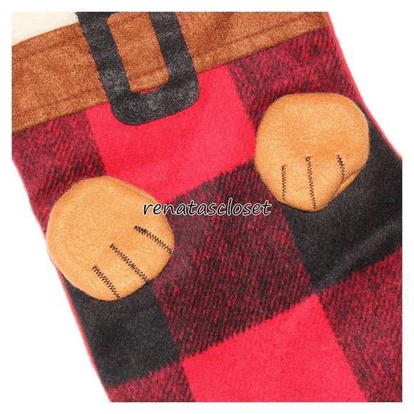Gigi Seasons 19" Red Buffalo Doggie 3D Stocking NWT - Picture 5 of 8
